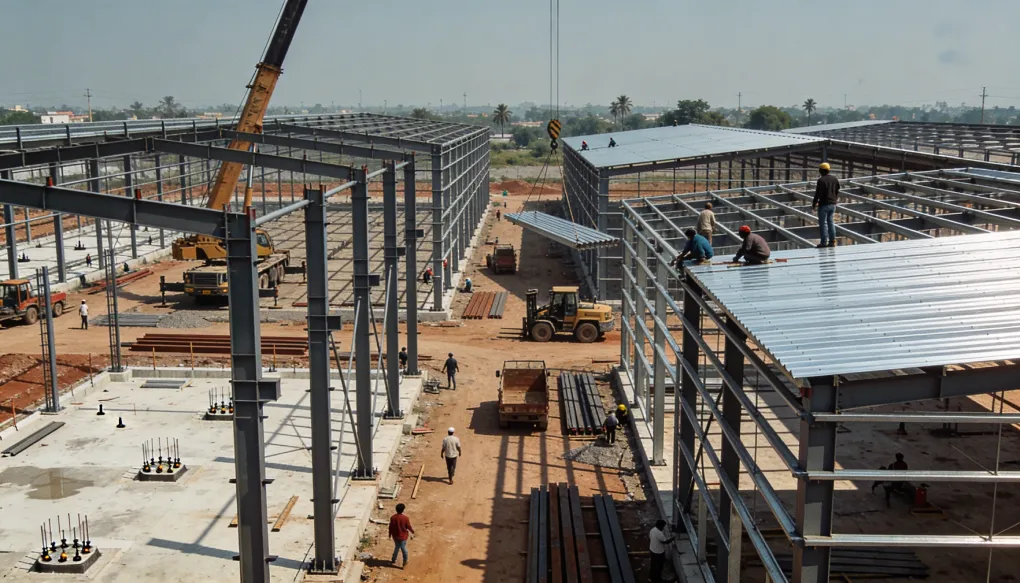 PEB structure erection procedure - Zenith PEB Solutions