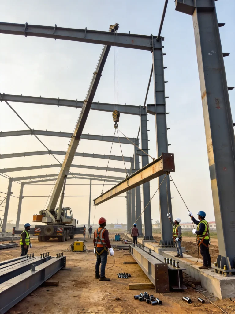 peb structure installation process zenith peb steel structures