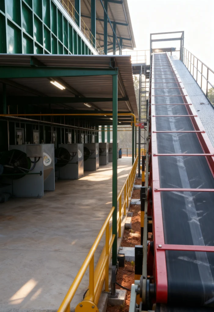 Industrial conveyor dryers in Hyderabad by Zenith PEB Solutions featuring high-performance continuous drying systems for industrial and food processing applications.