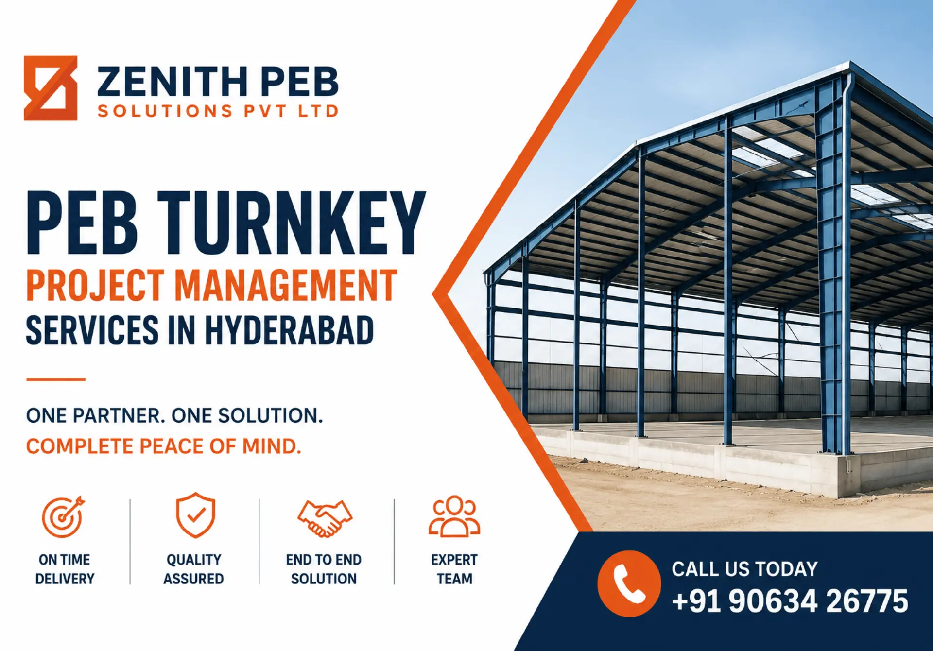 PEB Turnkey Project Management Services in Hyderabad - Zenith PEB Solutions