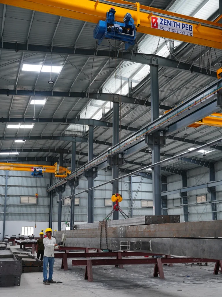 Pre-engineered steel building and PEB shed structure for modern construction